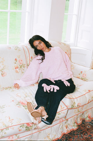 ブルーデイジーふわふわニットセーター