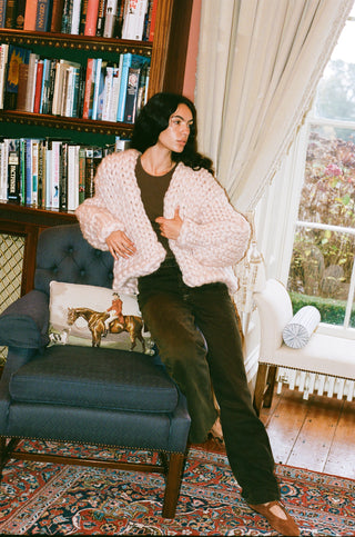Cream Colossal Knit Cardigan