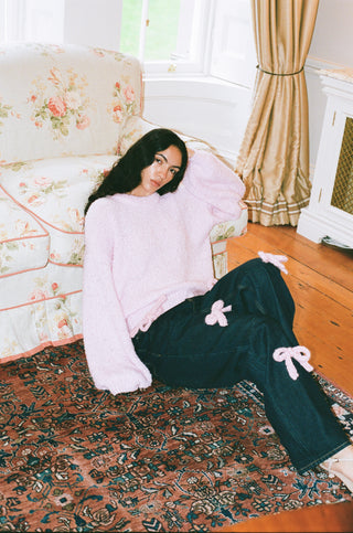 ブルーデイジーふわふわニットセーター