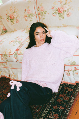 ブルーデイジーふわふわニットセーター