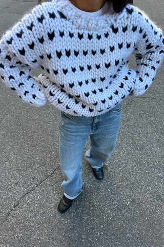 Gigi Polka Dot Chunky Knit Sweater