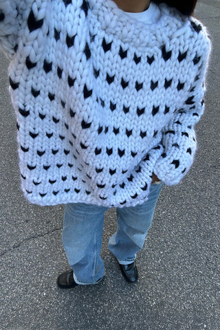 Gigi Polka Dot Chunky Knit Sweater