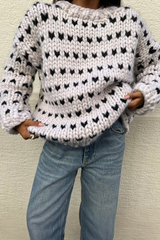Gigi Polka Dot Chunky Knit Sweater
