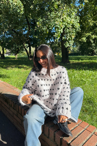 Gigi Polka Dot Chunky Knit Sweater