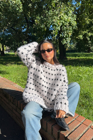 Gigi Polka Dot Chunky Knit Sweater