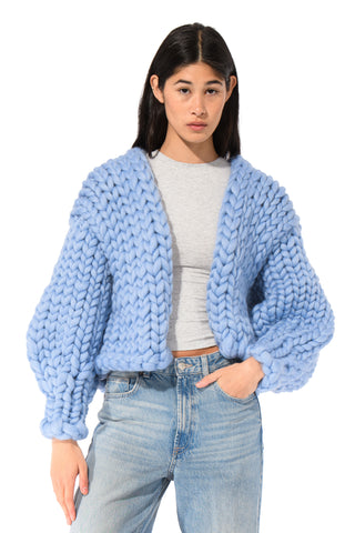 Blue Colossal Knit Cardigan