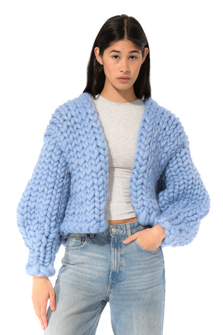 Blue Colossal Knit Cardigan