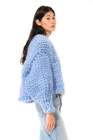 Blue Colossal Knit Cardigan