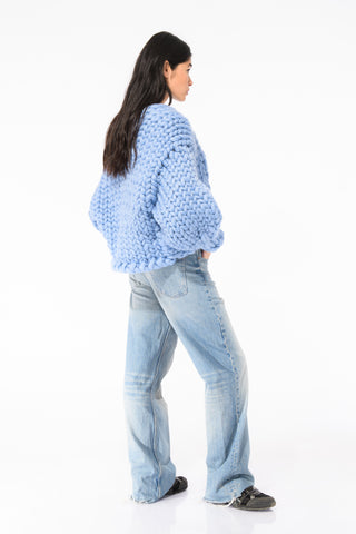 Blue Colossal Knit Cardigan