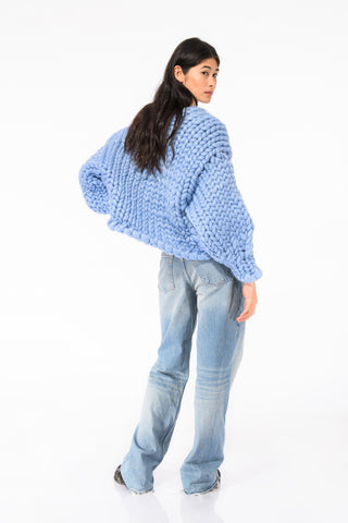 Blue Colossal Knit Cardigan