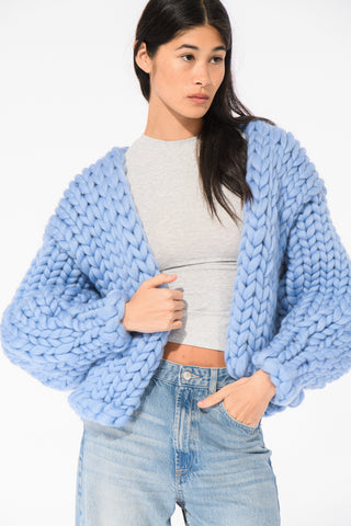 Blue Colossal Knit Cardigan