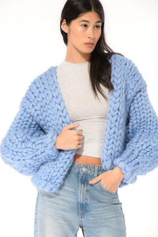 Blue Colossal Knit Cardigan