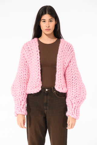 Pink Colossal Knit Cardigan