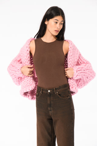 Pink Colossal Knit Cardigan