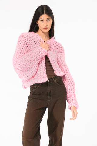 Pink Colossal Knit Cardigan