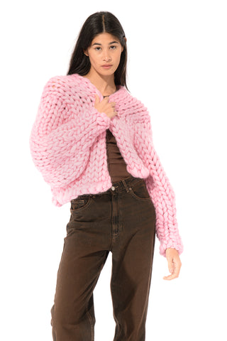 Pink Colossal Knit Cardigan