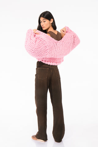 Pink Colossal Knit Cardigan