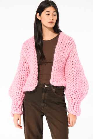 Pink Colossal Knit Cardigan