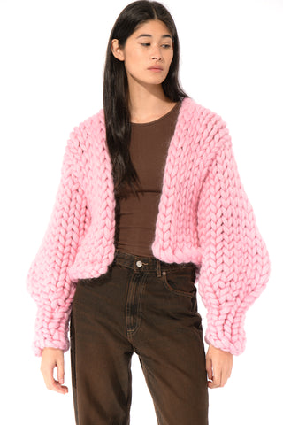 Pink Colossal Knit Cardigan
