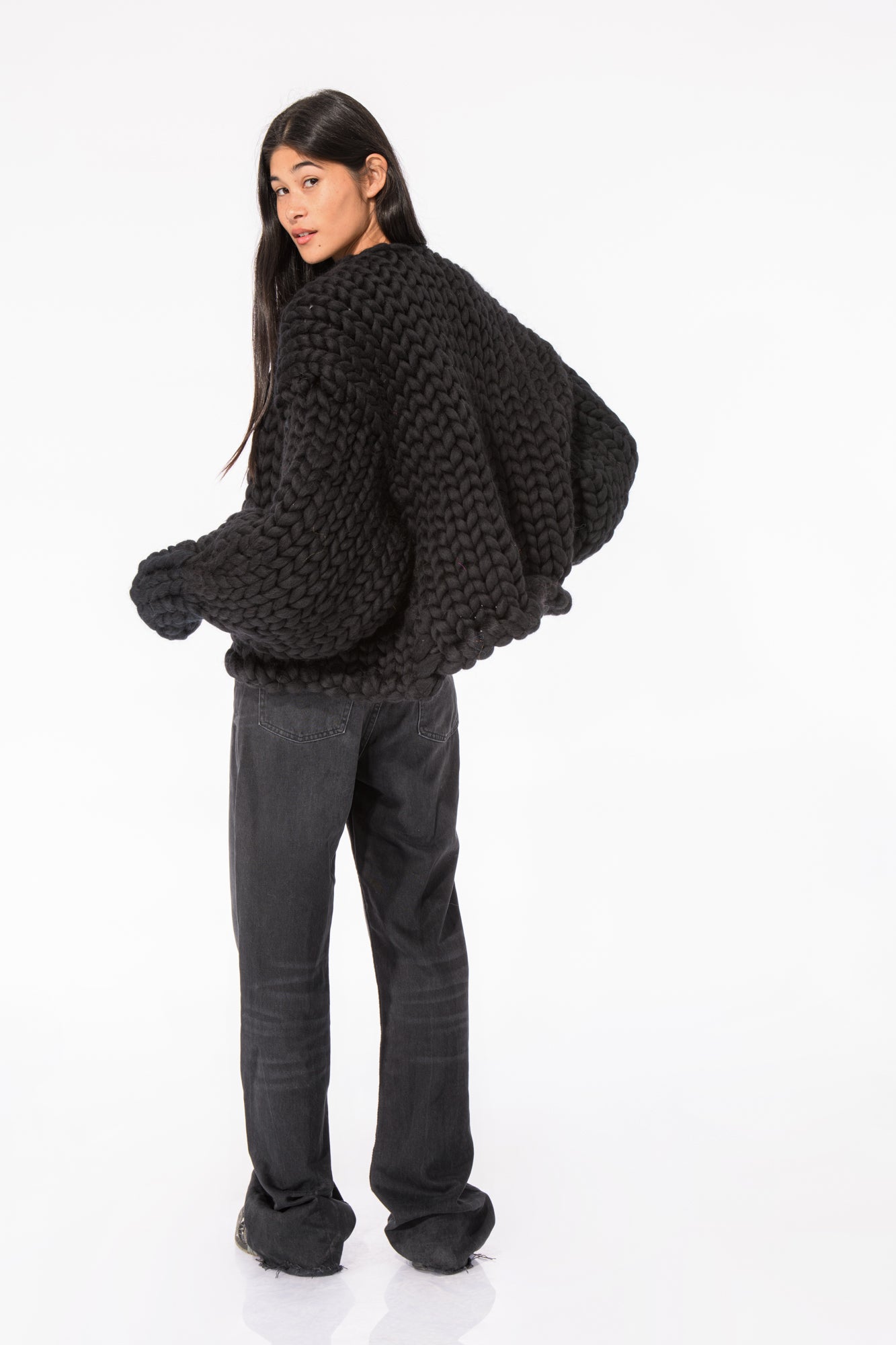 Black Colossal Knit Cardigan Hope Macaulay