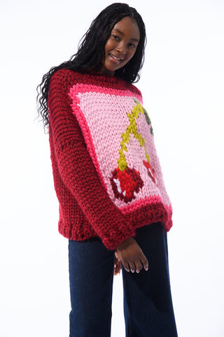 Cherry Chunky Knit Sweater