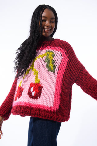 Cherry Chunky Knit Sweater