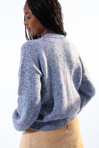 Azure Mélange Knit Cardigan