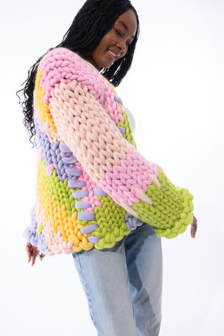 Midi Pastel Colossal Knit Cardigan