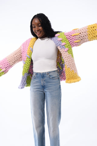 Midi Pastel Colossal Knit Cardigan