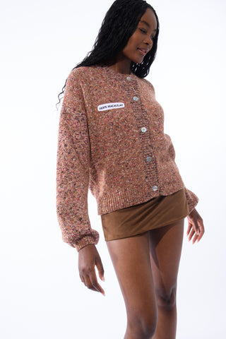 Hazelnut Mélange Knit Cardigan