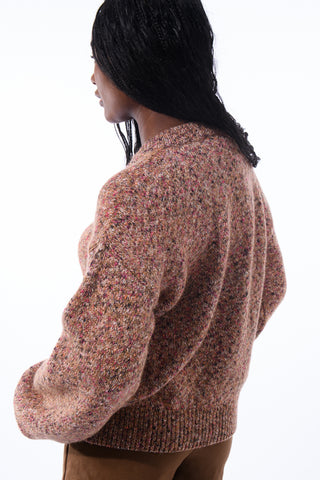 Hazelnut Mélange Knit Cardigan