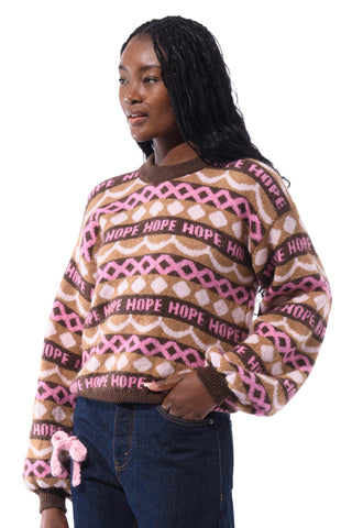 Mocha Fair Isle Knit Sweater