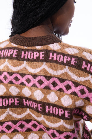 Mocha Fair Isle Knit Sweater