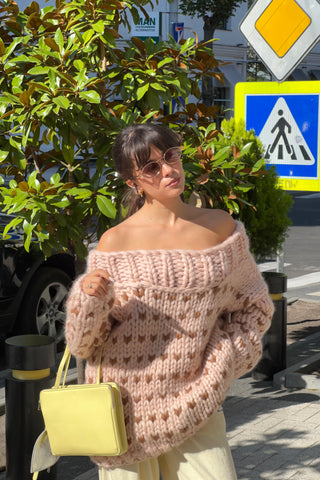 Autumn Polka Dot Chunky Knit Sweater