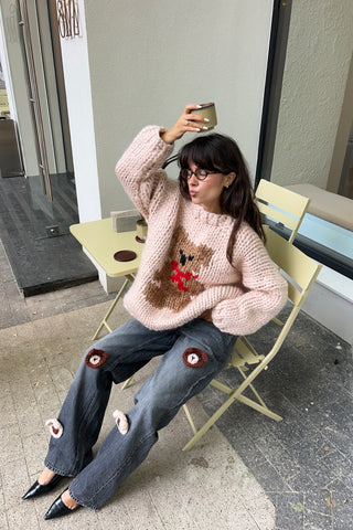 Knit Teddy Bear Jeans