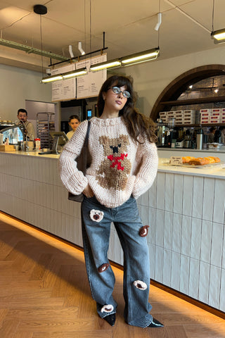 Knit Teddy Bear Jeans