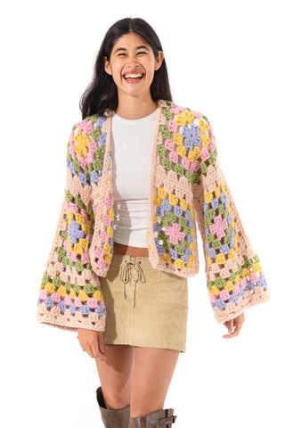 Margot Chunky Crochet Cardigan