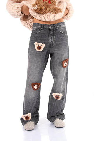 Knit Teddy Bear Jeans