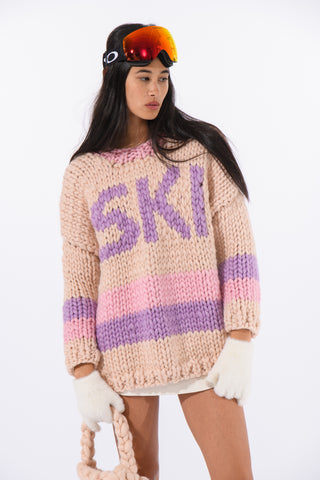 Pastel Ski Chunky Knit Sweater