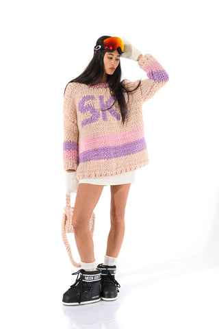 Pastel Ski Chunky Knit Sweater