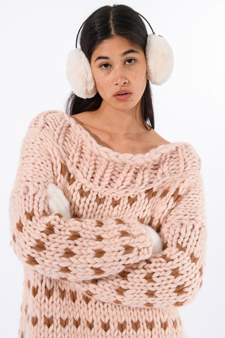 Autumn Polka Dot Chunky Knit Sweater