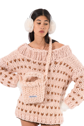 Autumn Polka Dot Chunky Knit Sweater