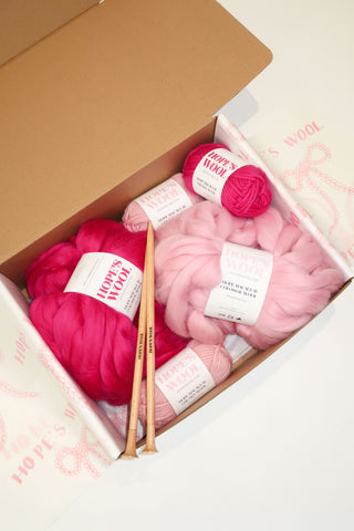 Hope's Wool Bundle in 'Peony'