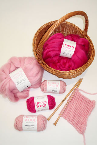 Hope's Wool Bundle in 'Peony'