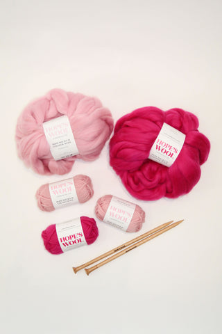 Hope's Wool Bundle in 'Peony'