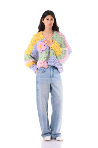 Petal Chunky Knit Cardigan
