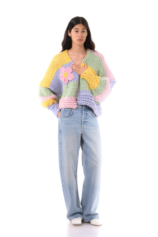 Petal Chunky Knit Cardigan