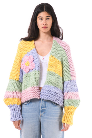 Petal Chunky Knit Cardigan