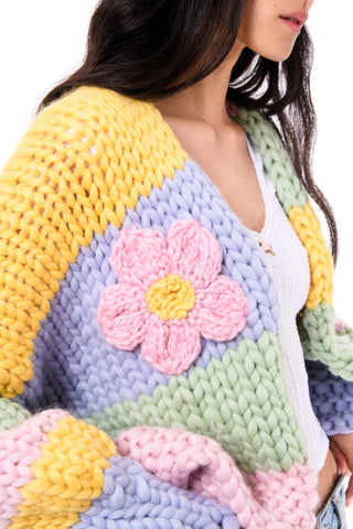 Petal Chunky Knit Cardigan