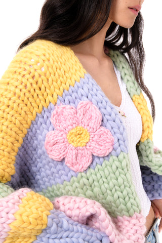 Petal Chunky Knit Cardigan